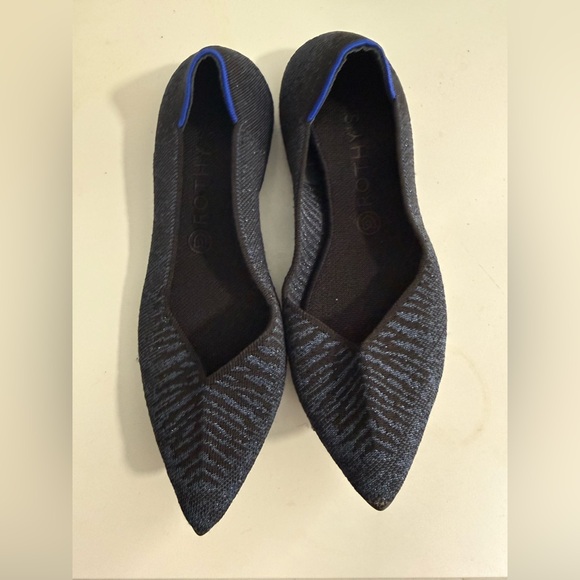 Rothy's Black and Blue Patterned Flats - Picture 2 of 5